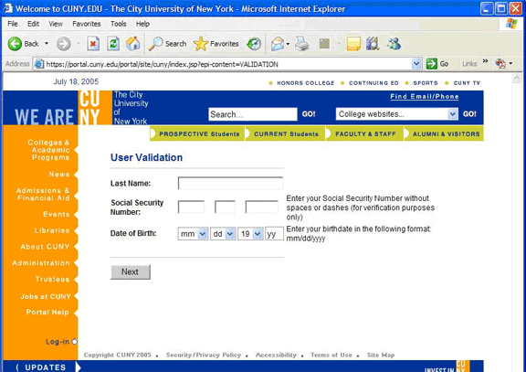 User Validation