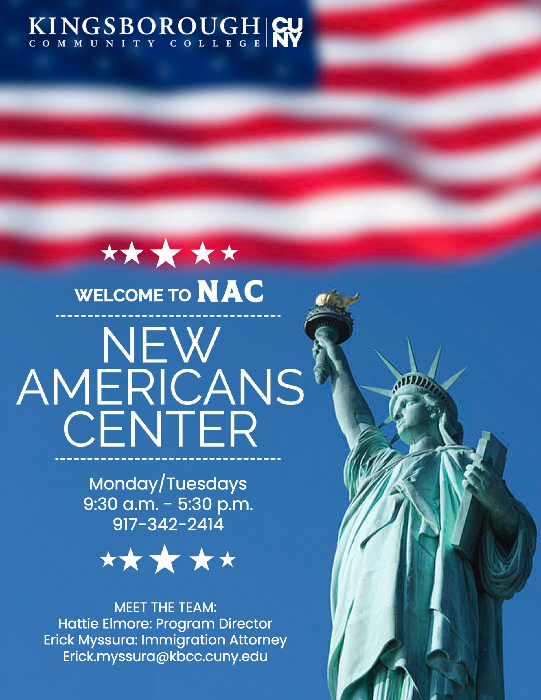New Americans Center flyer