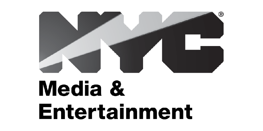 NYC Media & Entertainment logo: black letters on white background