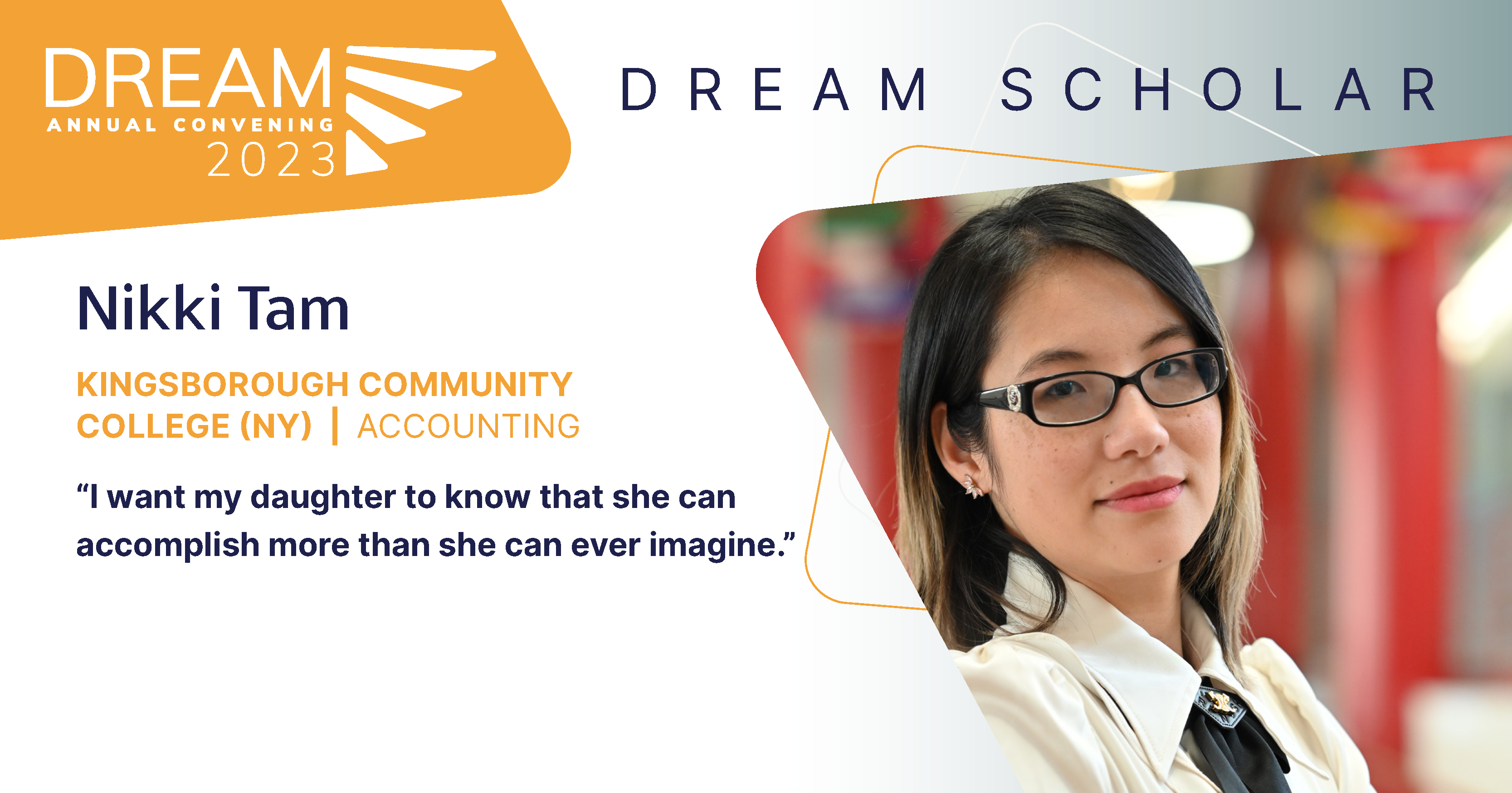 Student Nikki Tam Named DREAM Scholar by Achieving The Dream