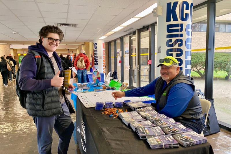 student and staff member