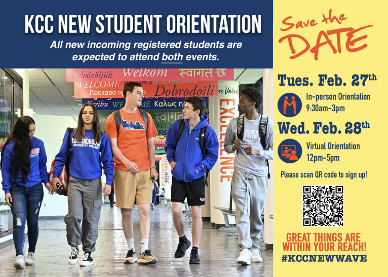 New Student Orientation Save the Date flyer